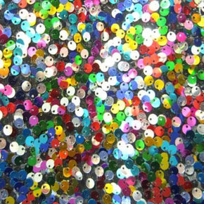 Multi-Colored Colorful Sequins on Polyester Mesh