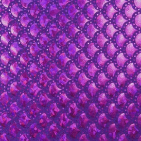  Purple Holographic Dot Mermaid Metallic Foil on Nylon Spandex
