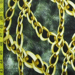 Gold Chain Necklace on Polyester Spandex
