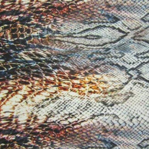 Multi-Colored Animal Print Collage on Polyester Spandex