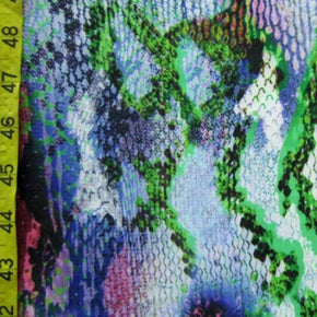 Multi-Colored Animal Print Collage on Polyester Spandex