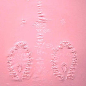  Pink Embossed Embroidery on Polyester