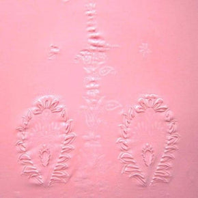  Pink Embossed Embroidery on Polyester