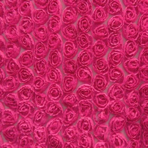  Fuchsia Embroidery on Stretch Mesh