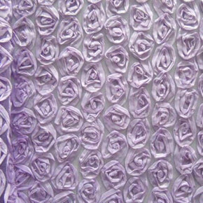  Lavender/Gold Embroidery & Roses Sequins on Stretch Mesh
