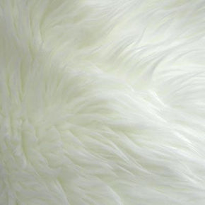 White Long Hair Shag Fur 
