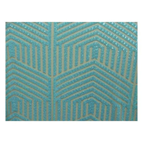  Blue/Pearl Fancy Aztec 2mm Sequins on Mesh