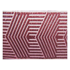  Burgundy Fancy Aztec 2mm Sequins on Mesh