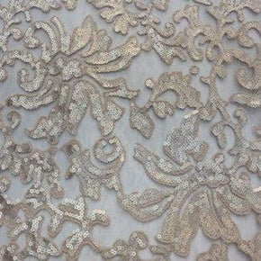  Nude Fancy Clear 3mm Sequin Lace 