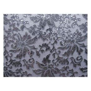  Silver Fancy 5mm Sequins Lace 