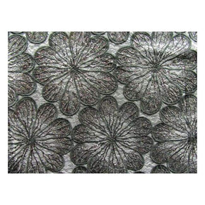  Black/Ivory Fancy Floral Embroidery & 2mm Sequins on Mesh