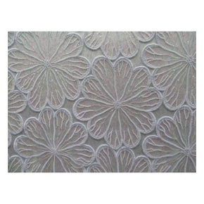  White/Pearl Fancy 2mm Embroidery & Floral Sequin on Mesh
