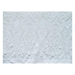  White/White Fancy Embroidery & 2mm Sequins on Mesh