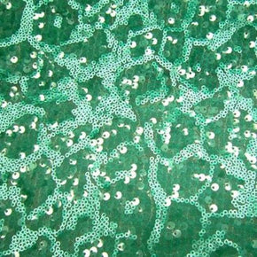  Celery Matte Shiny Fancy 3mm Sequins on Mesh