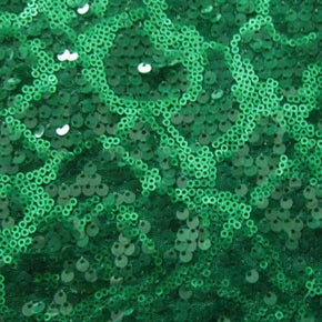  Green Matte Shiny Fancy 3mm Sequins on Mesh
