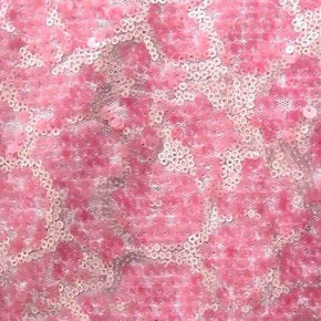  Pink Matte & Shiny 3mm/4mm Sequin on Mesh