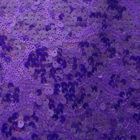  Purple Matte Shiny Fancy 3mm Sequins on Mesh