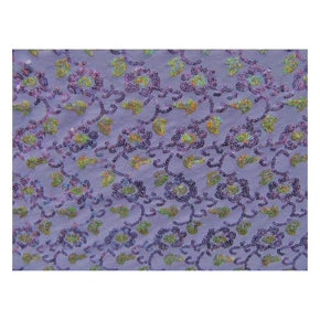  Lavender Fancy Two-Tone Flower 2mm Sequins on Polyester Mesh