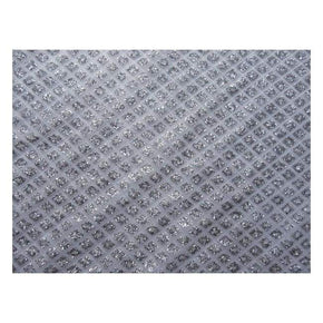  Silver/White Fancy Glitter Sequins Diamond on Polyester Mesh