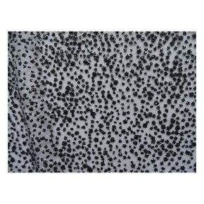  Black Fancy Glitter Dot Sequin on Polyester Mesh