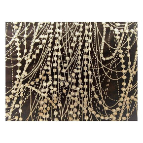  Gold/Black Fancy Glitter Sequin on Polyester Mesh