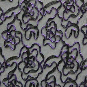  Purple Fancy Holographic Foil Ribbon Lace 