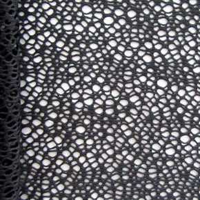  Black Fancy Mesh on Polyester Spandex