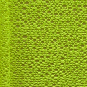  Neon Yellow Fancy Mesh on Polyester Spandex