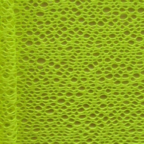  Neon Yellow Fancy Mesh on Polyester Spandex