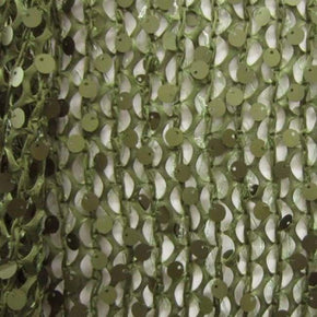  Olive Sequins on Fancy Net 