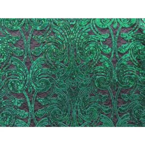  Green Fancy 2mm Sequins Lace on Mesh