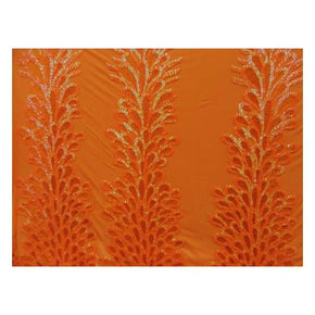  Neon/Orange Three Trees Fancy 3mm Sequins on Stretch Mesh