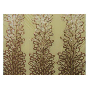  Nude/Gold Three Trees Fancy 3mm Sequins on Mesh