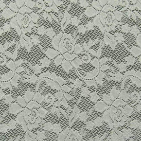  Ivory Fancy Floral Lace on Nylon Spandex