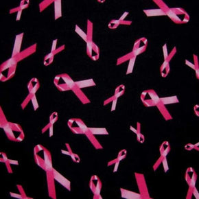  Pink/Black Fight For A Cure Print on Polyester Spandex