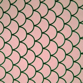  Blush pink Fishscale Print on Nylon Spandex