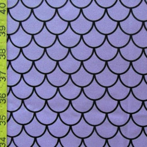  Lilac Fishscale Print on Polyester Spandex