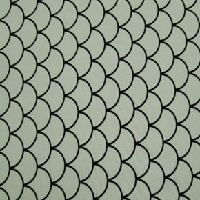  Silver Fishscale Print on Nylon Spandex