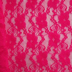  Hot Pink Fancy Floral Lace 