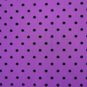  Purple/Black Flocking on Stretch Mesh