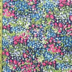 Multi-Colored Floral Print on Nylon Spandex