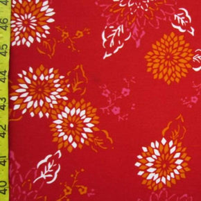 Multi-Colored Floral Print on Nylon Spandex