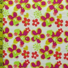 Multi-Colored Floral Print on Nylon Spandex