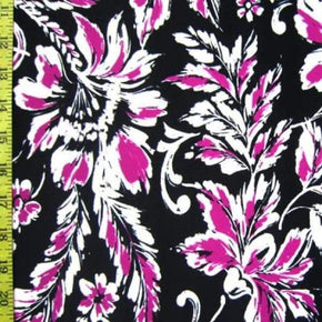 Multi-Colored Floral Print on Nylon Spandex