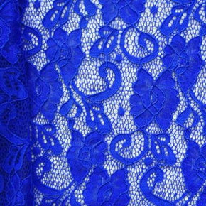  Royal Fancy Floral Lace on Nylon Spandex