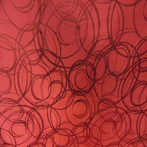  Red Foil Print on Nylon Spandex