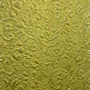  Gold Floral PVC Vinyl on Vinyl