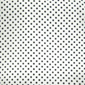  Black/White Dotted Printed Chiffon