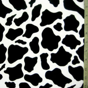  Black/White Giraffe Print on Polyester Spandex