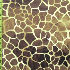 Multi-Colored Giraffe Print on Polyester Spandex